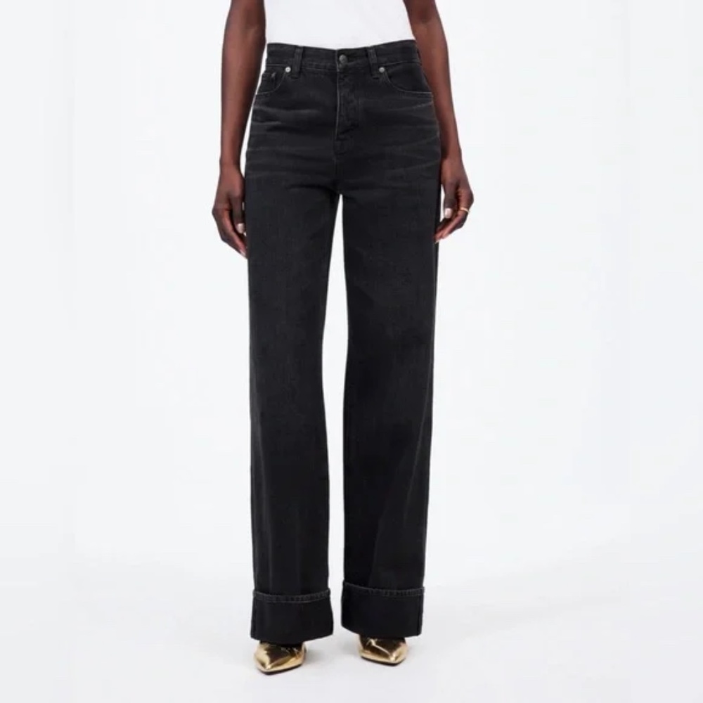 Madewell Black Wide Leg Jeans
